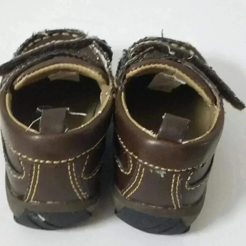 GAP Loafers Shoes Toddler Boys 5 Brown Hook & Loop